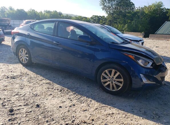 KMHDH4AEXGU633969 2016 HYUNDAI ELANTRA Blue წინა მარჯვენა
