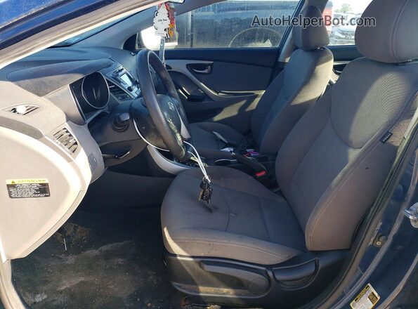 KMHDH4AEXGU633969 2016 HYUNDAI ELANTRA Blue წინა სალონის ხედი