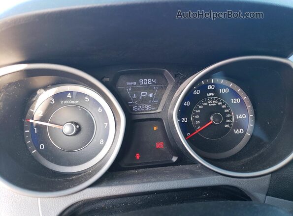 KMHDH4AEXGU633969 2016 HYUNDAI ELANTRA Blue ხელსაწყოთა პანელის ხედი