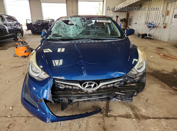 KMHDH4AEXGU643255 2016 HYUNDAI ELANTRA Blue Front view