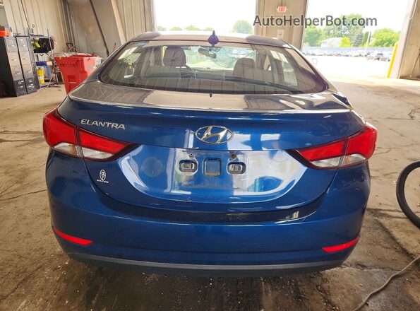 KMHDH4AEXGU643255 2016 HYUNDAI ELANTRA Blue Rear view
