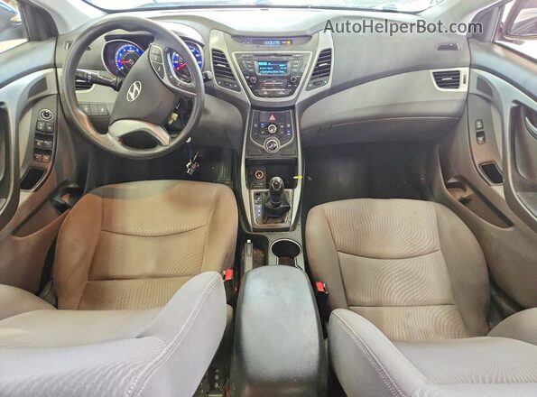 KMHDH4AEXGU643255 2016 HYUNDAI ELANTRA Blue Dashboard view