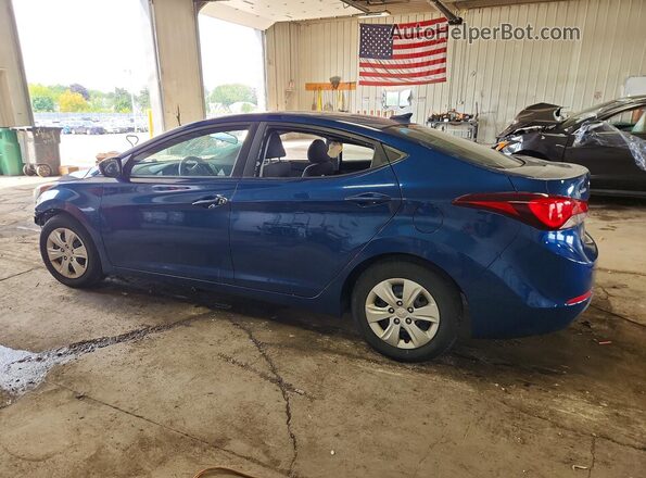 KMHDH4AEXGU643255 2016 HYUNDAI ELANTRA Blue Rear left