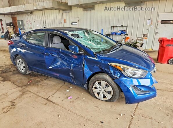 KMHDH4AEXGU643255 2016 HYUNDAI ELANTRA Blue Front right