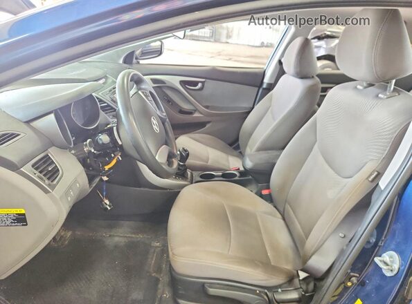 KMHDH4AEXGU643255 2016 HYUNDAI ELANTRA Blue Front interior view