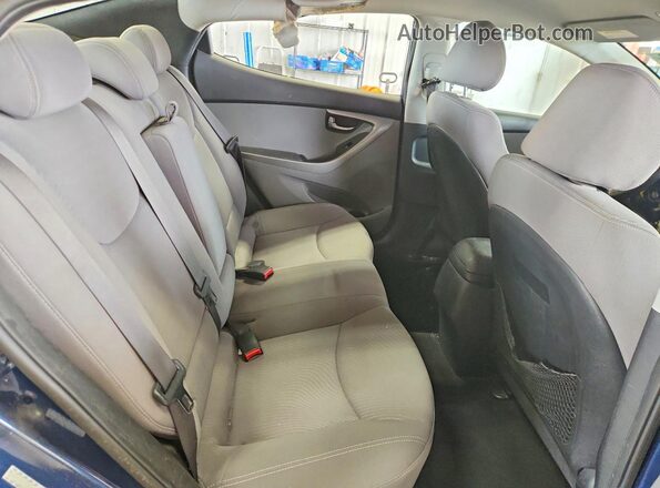 KMHDH4AEXGU643255 2016 HYUNDAI ELANTRA Blue Rear seats view