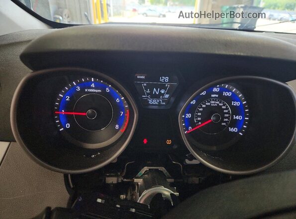KMHDH4AEXGU643255 2016 HYUNDAI ELANTRA Blue Instrument cluster view