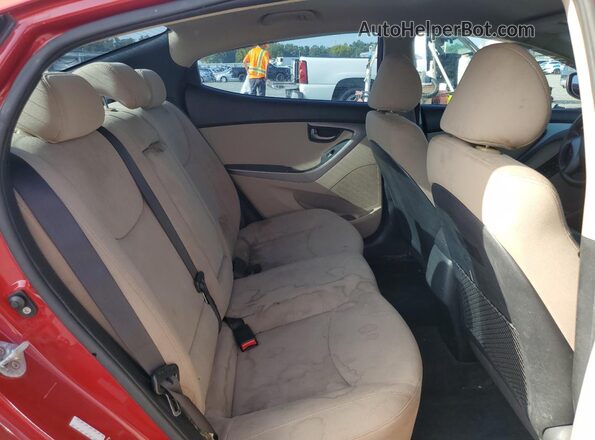 KMHDH4AEXGU650416 2016 HYUNDAI ELANTRA Red Вид задніх сидінь
