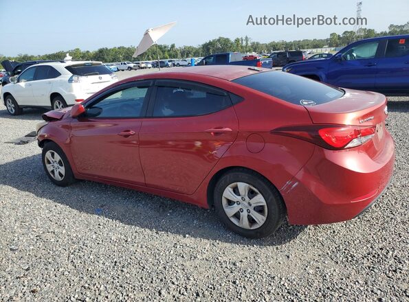 KMHDH4AEXGU650416 2016 HYUNDAI ELANTRA Red Задня ліва чверть