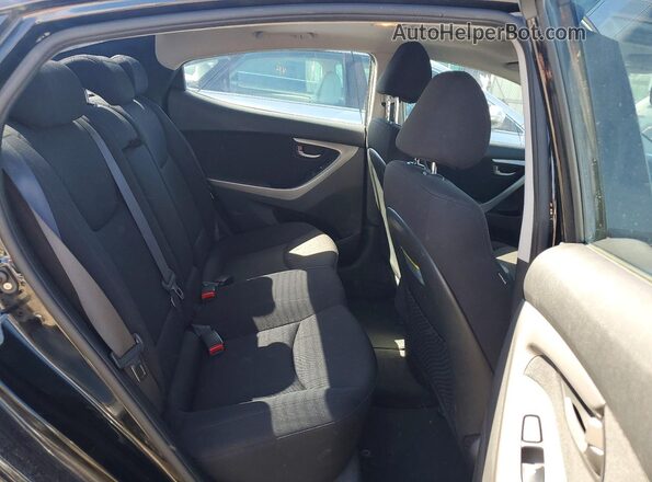 KMHDH4AH7GU539221 2016 HYUNDAI ELANTRA Black Rear seats view
