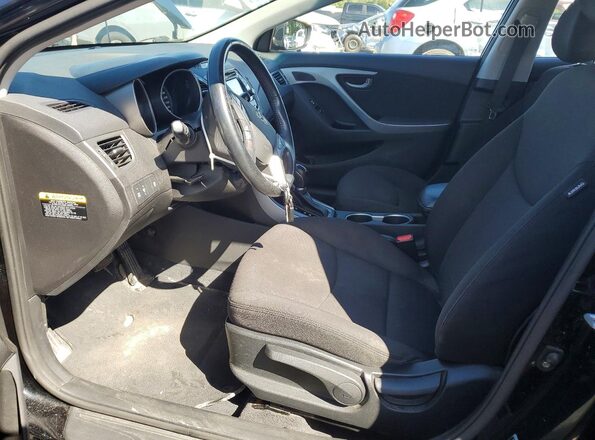 KMHDH4AH7GU539221 2016 HYUNDAI ELANTRA Black Front interior view