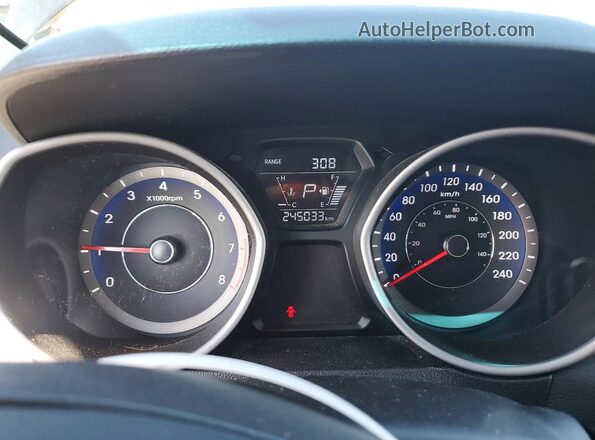 KMHDH4AH7GU539221 2016 HYUNDAI ELANTRA Black Instrument cluster view