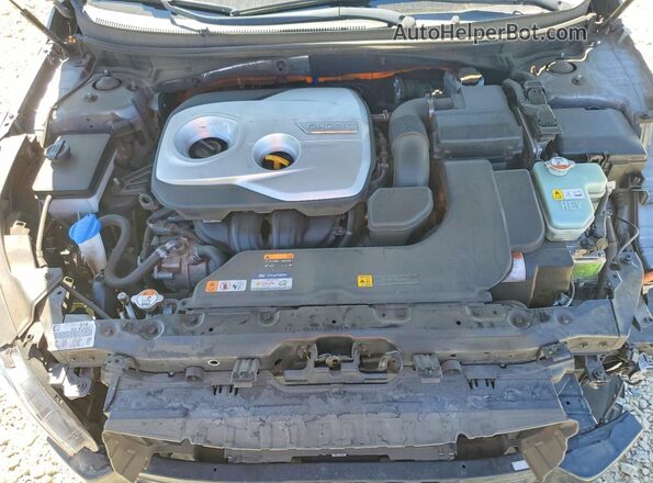 KMHE14L25HA062650 2017 HYUNDAI SONATA Серый Вид задней части салона