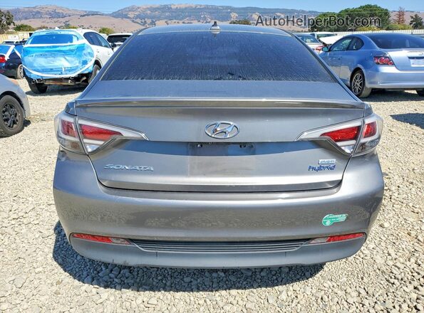 KMHE14L25HA062650 2017 HYUNDAI SONATA Серый Вид сзади