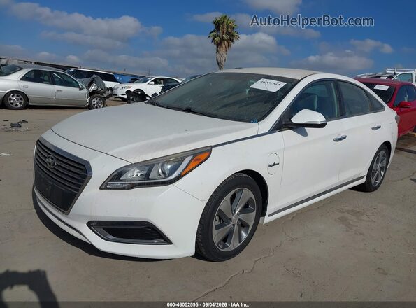 KMHE14L2XHA044774 2017 HYUNDAI SONATA PLUG-IN HYBRID White Front left