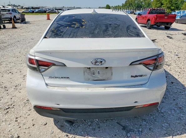 KMHE24L16GA009121 2016 HYUNDAI SONATA White უკანა ხედი