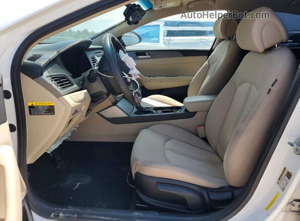 KMHE24L16GA009121 2016 HYUNDAI SONATA White წინა სალონის ხედი