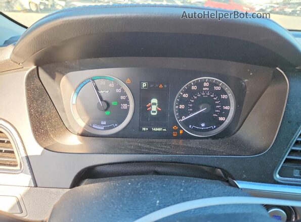 KMHE24L16GA013671 2016 HYUNDAI SONATA Black Widok zestawu wskaźników