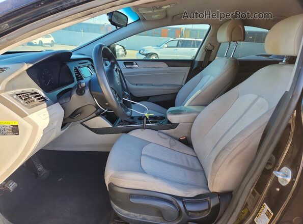 KMHE24L16GA013671 2016 HYUNDAI SONATA Black Widok wnętrza z przodu