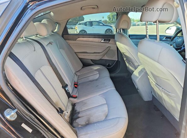 KMHE24L16GA013671 2016 HYUNDAI SONATA Black Widok tylnych siedzeń