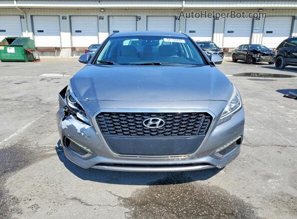 KMHE24L18HA060105 2017 HYUNDAI SONATA Gray Вид спереду