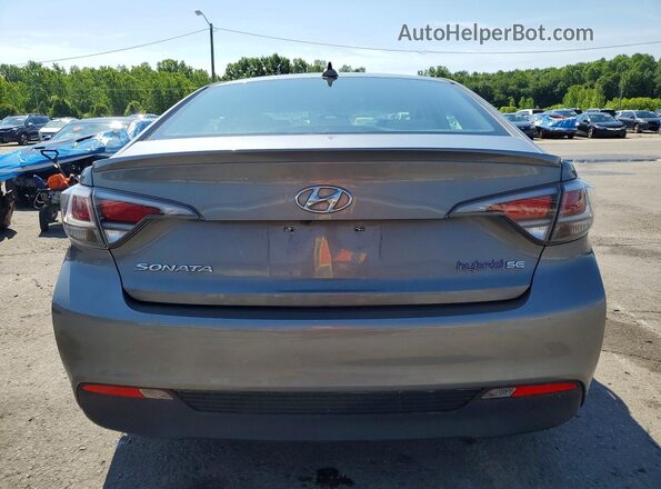 KMHE24L18HA060105 2017 HYUNDAI SONATA Gray Вид ззаду