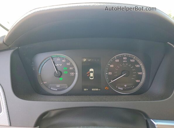 KMHE24L18HA060105 2017 HYUNDAI SONATA Gray Вид щитка приладів