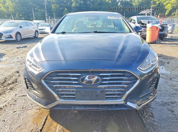 KMHE24L38JA080135 2018 HYUNDAI SONATA Blue Widok z przodu