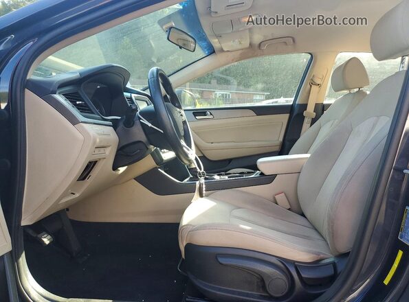 KMHE24L38JA080135 2018 HYUNDAI SONATA Blue Widok wnętrza z przodu
