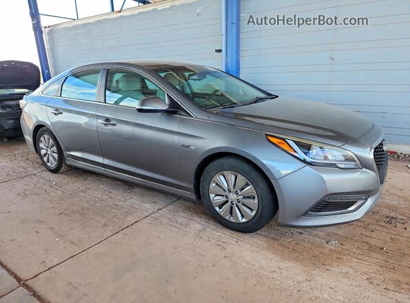 KMHE24L3XHA063427 2017 HYUNDAI SONATA Gray Delantero derecho