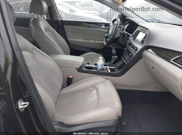 KMHE34L10GA028356 2016 HYUNDAI SONATA HYBRID Black წინა სალონის ხედი