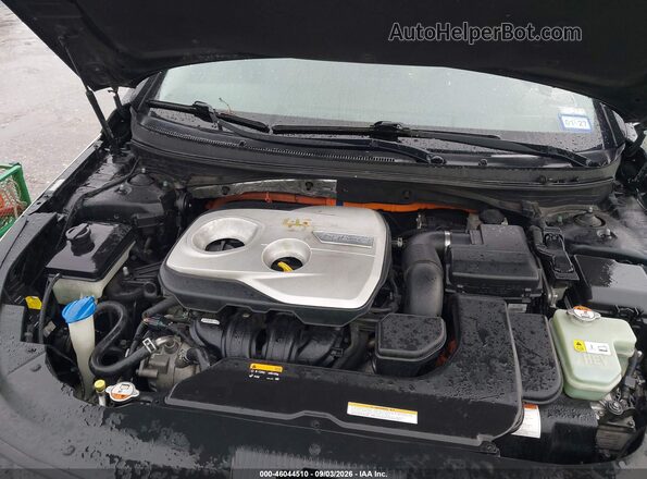 KMHE34L10GA028356 2016 HYUNDAI SONATA HYBRID Black უკანა ხედი