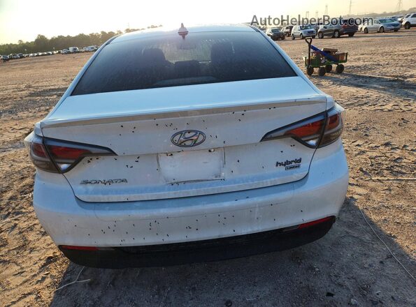 KMHE34L13HA046741 2017 HYUNDAI SONATA White Вид ззаду