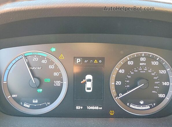 KMHE34L13HA046741 2017 HYUNDAI SONATA White Вид щитка приладів