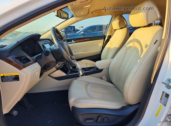 KMHE34L13HA046741 2017 HYUNDAI SONATA White Вид салону спереду