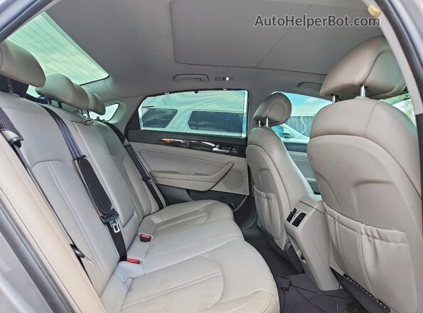 KMHE34L16HA060245 2017 HYUNDAI SONATA Silver Vista de los asientos traseros