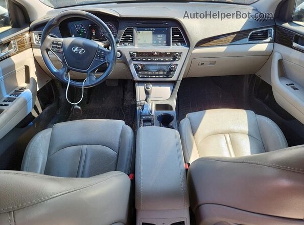 KMHE34L19GA036357 2016 HYUNDAI SONATA Серебряный Вид панели приборов