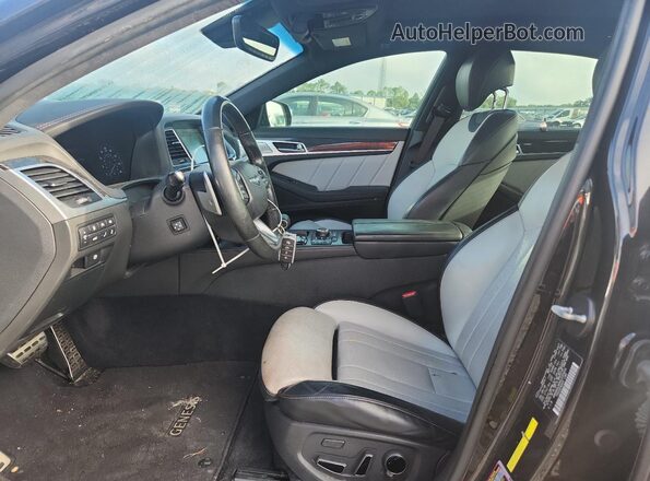 KMHGN4JB0KU295826 2019 GENESIS G80 Black Սալոնի դիմացի տեսք