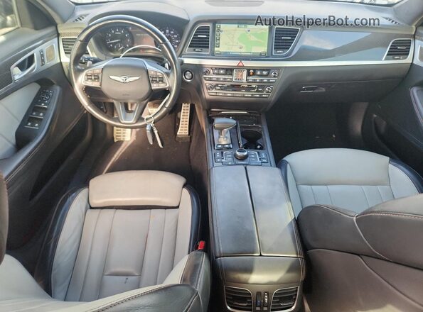 KMHGN4JB0KU295826 2019 GENESIS G80 Black Առջևի վահանակի տեսք