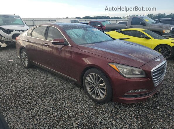 KMHGN4JE2GU106966 2016 HYUNDAI GENESIS Burgundy Delantero derecho