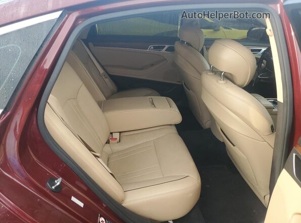 KMHGN4JE2GU106966 2016 HYUNDAI GENESIS Burgundy Vista de los asientos traseros