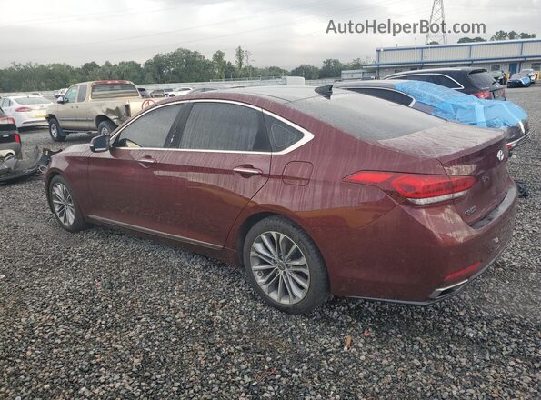 KMHGN4JE2GU106966 2016 HYUNDAI GENESIS Burgundy Trasero izquierdo