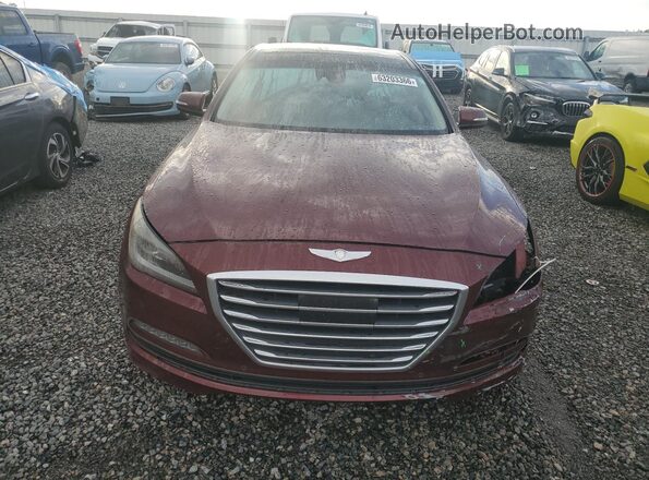 KMHGN4JE2GU106966 2016 HYUNDAI GENESIS Burgundy Vista frontal