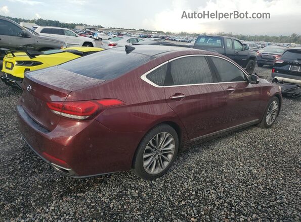 KMHGN4JE2GU106966 2016 HYUNDAI GENESIS Burgundy Trasero derecho