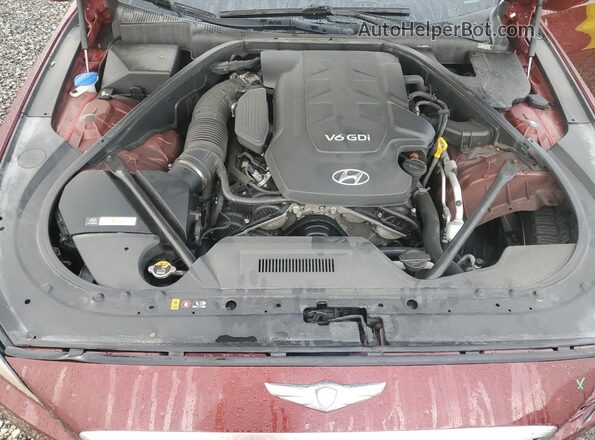 KMHGN4JE2GU106966 2016 HYUNDAI GENESIS Burgundy Vista interior trasera