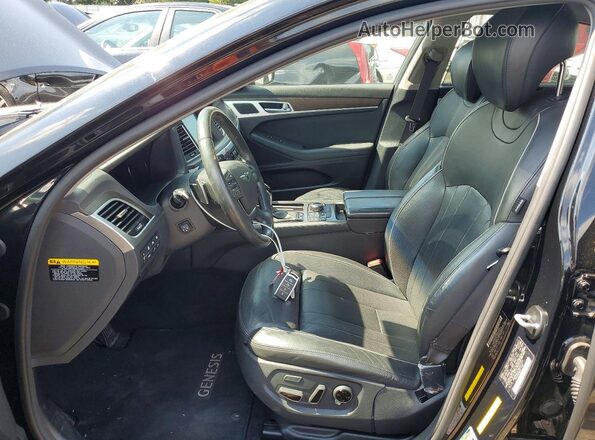 KMHGN4JE7HU201413 2017 GENESIS G80 Black წინა სალონის ხედი