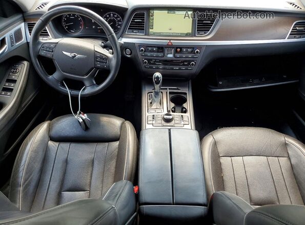 KMHGN4JE7HU201413 2017 GENESIS G80 Black წინა პანელის ხედი