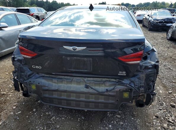 KMHGN4JE7HU201413 2017 GENESIS G80 Black უკანა ხედი