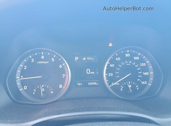 KMHH35LE0JU017434 2018 HYUNDAI ELANTRA Синий Вид щитка приборов