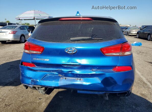 KMHH35LE0JU017434 2018 HYUNDAI ELANTRA Синий Вид сзади